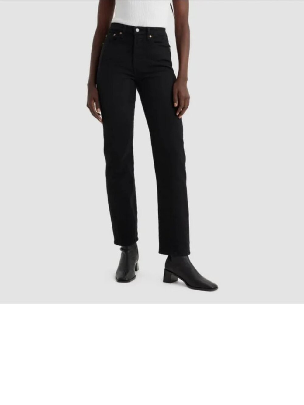 Levi'sÂ® Women's High-Rise Wedgie Straight Cropped Jeans - Soft Black 24